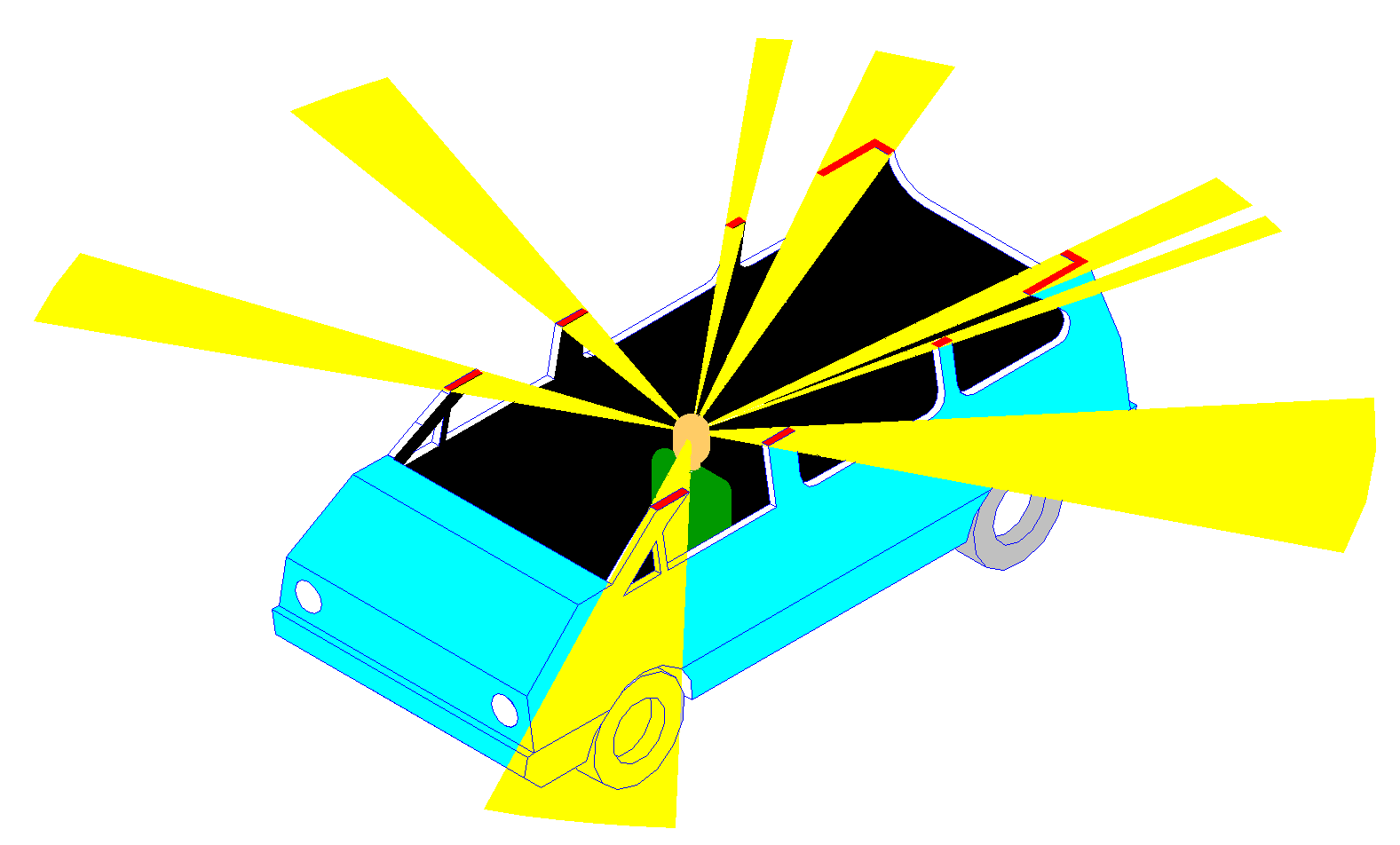 میله‌های ستون A می‌توانند دید راننده را کاهش دهند